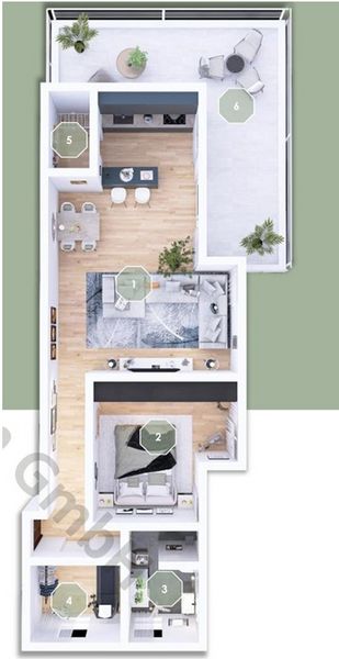 Exklusive 3-Zimmer-Neubauwohnung mit QNG-Siegel zum Erstbezug